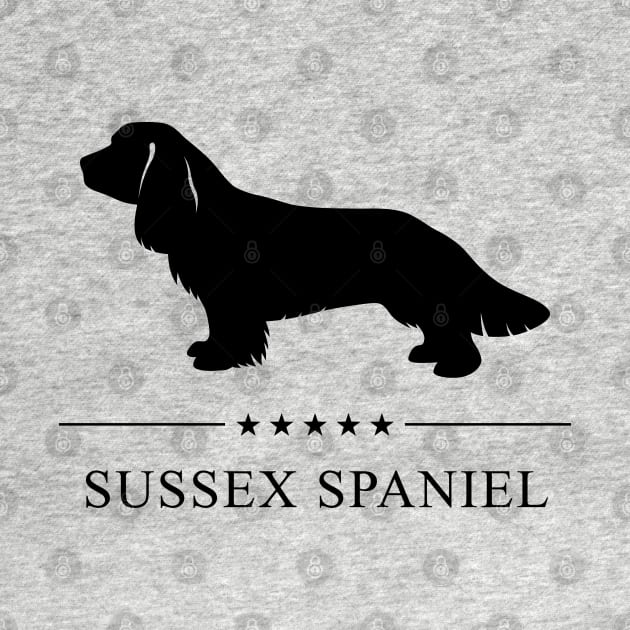 Sussex Spaniel Black Silhouette by millersye